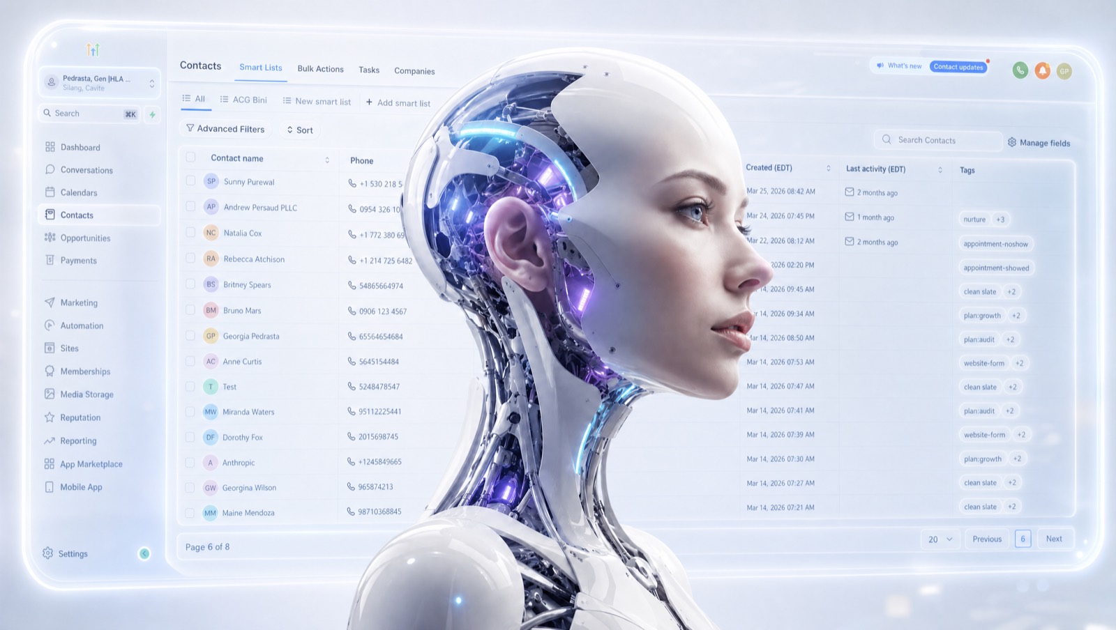 WorkWithGen CRM with an AI assistant